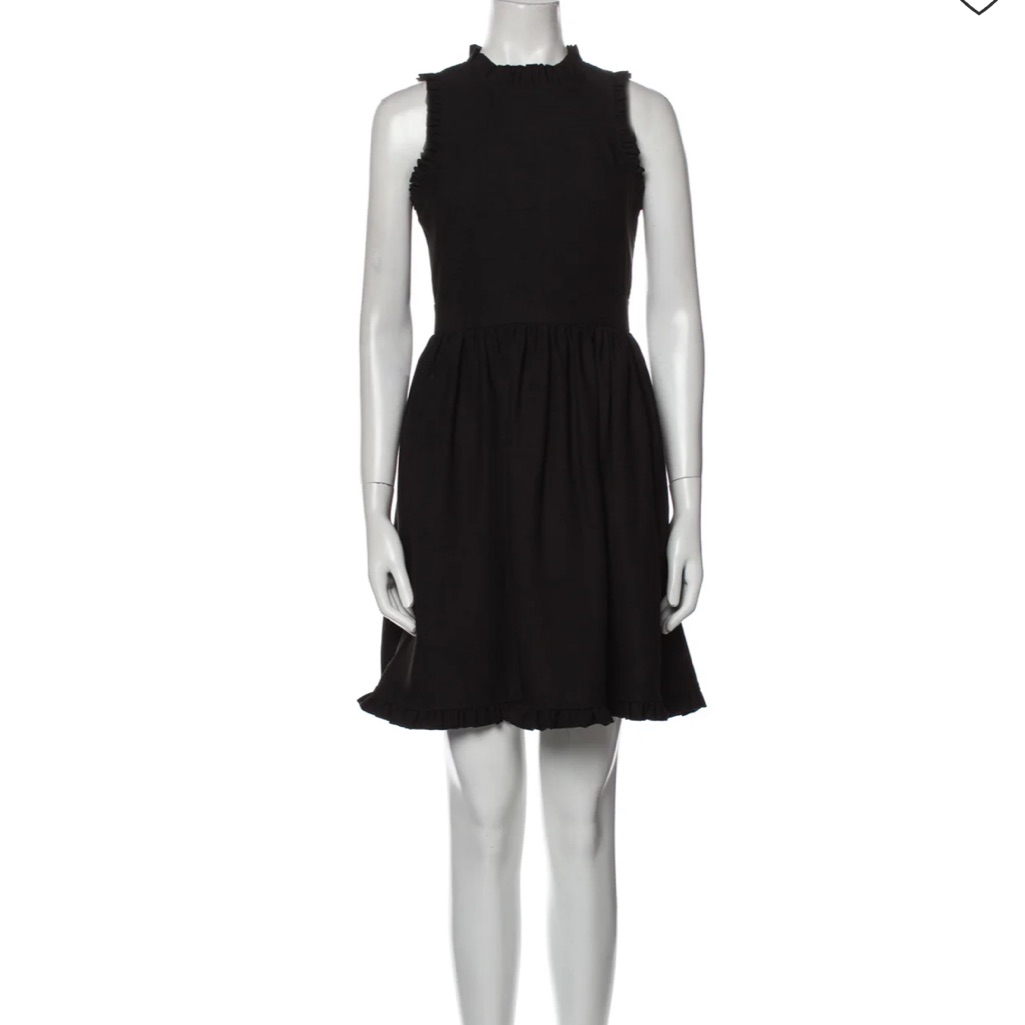 Kate Spade Black Size 6 Dress With Ruffle Details And Pockets
